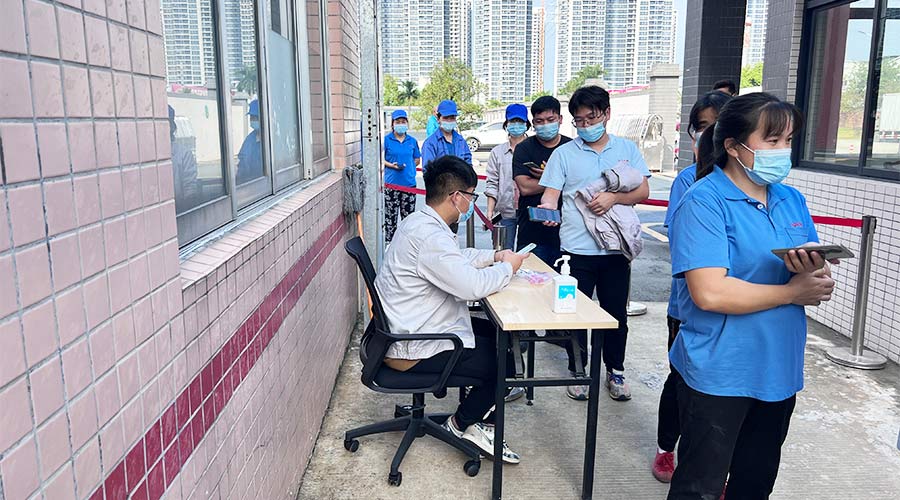 迅速防疫！金環(huán)電器積極配合醫(yī)護(hù)人員上門測核酸！