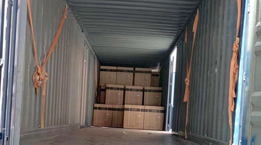 100臺(tái)12kg滾筒衣服烘干機(jī)裝柜完畢！順利出貨